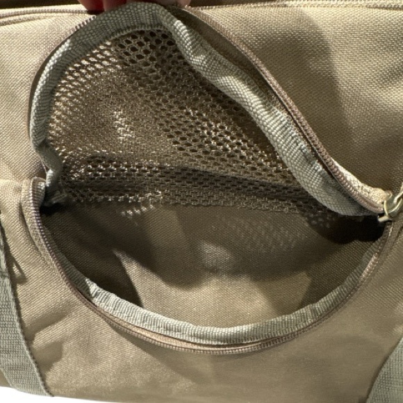 Field & Stream Canvas Messenger Bag Tan With Leather Trim Detachable Nylon Strap - Picture 11 of 15